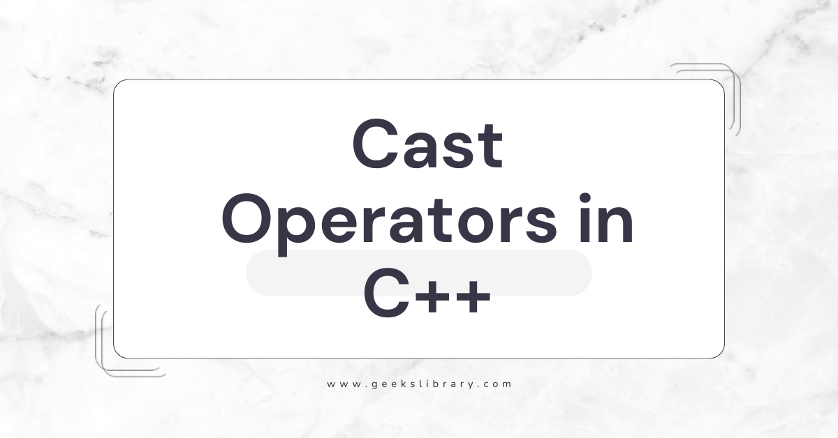 Cast operators in C++