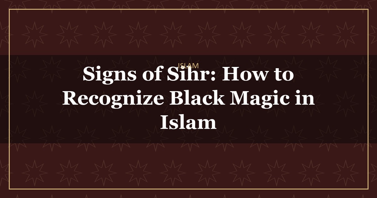 signs of sihr