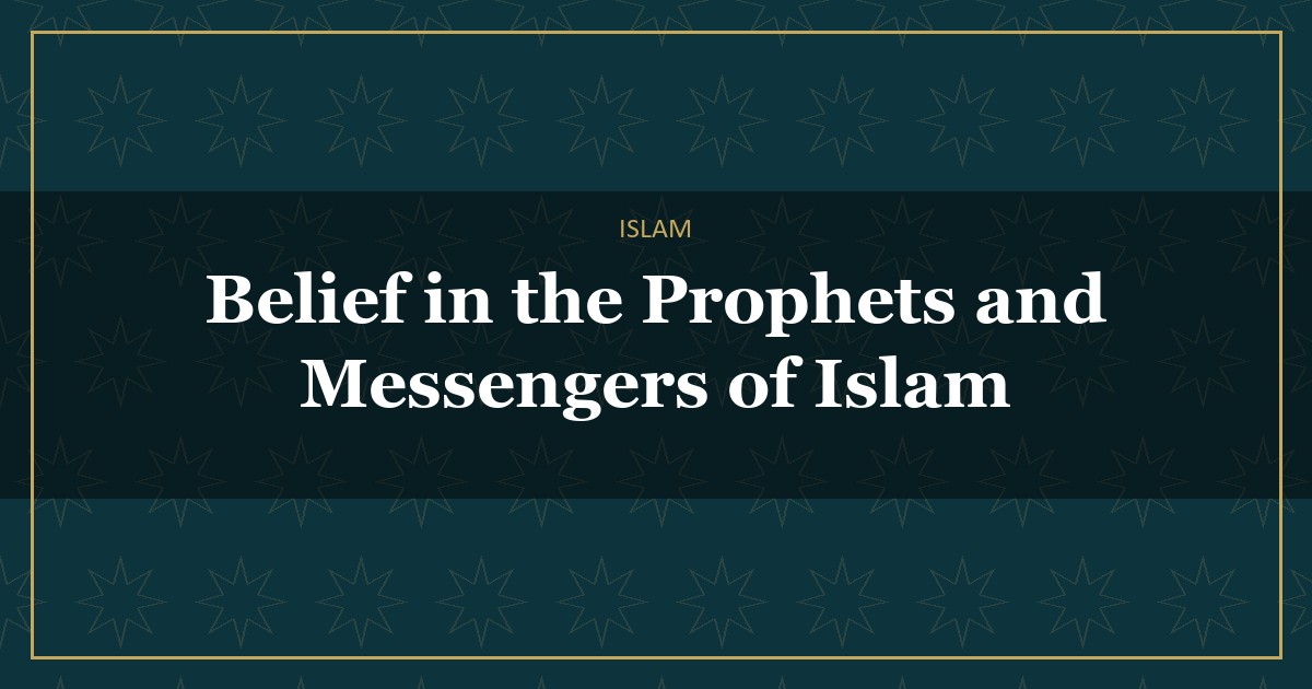 prophets in Islam