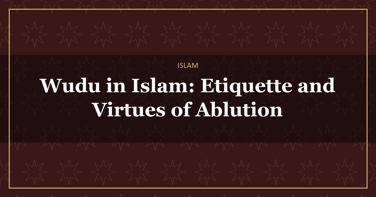 Wudu in Islam
