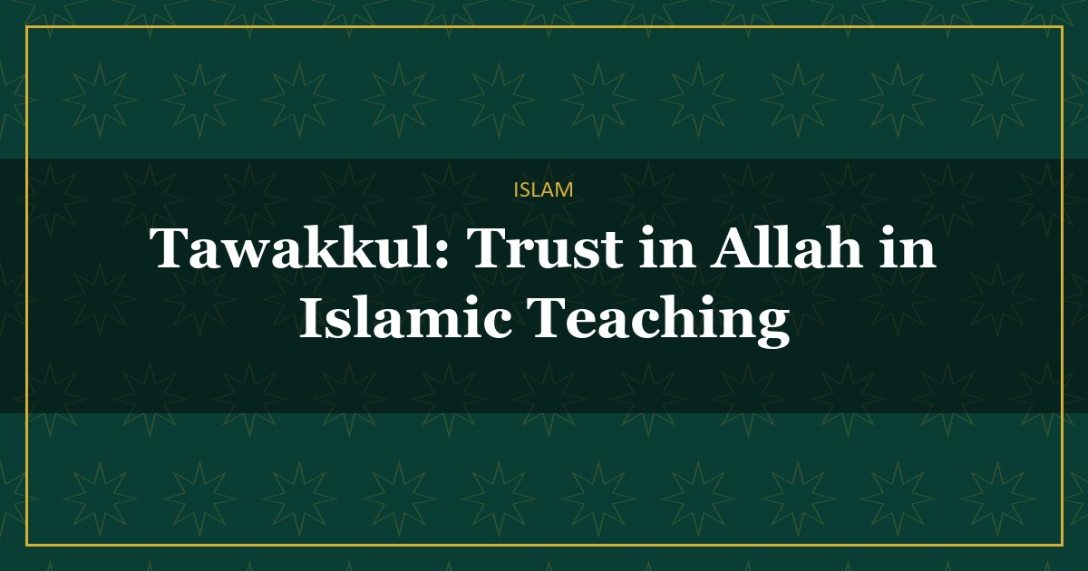 Tawakkul in Islam