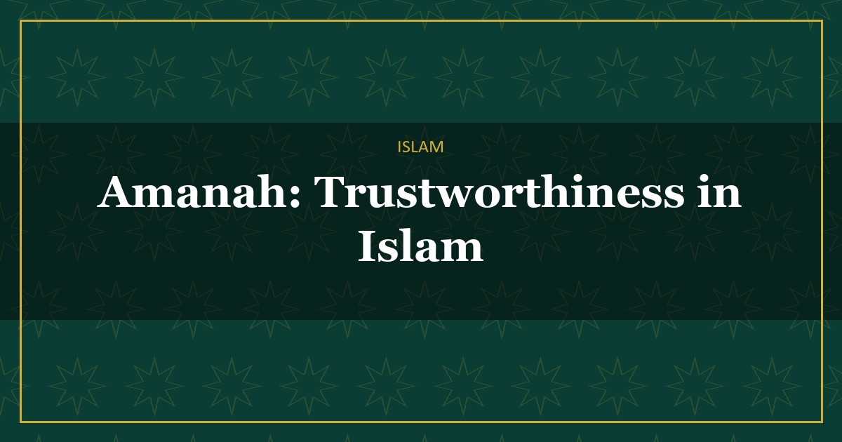 Amanah in Islam