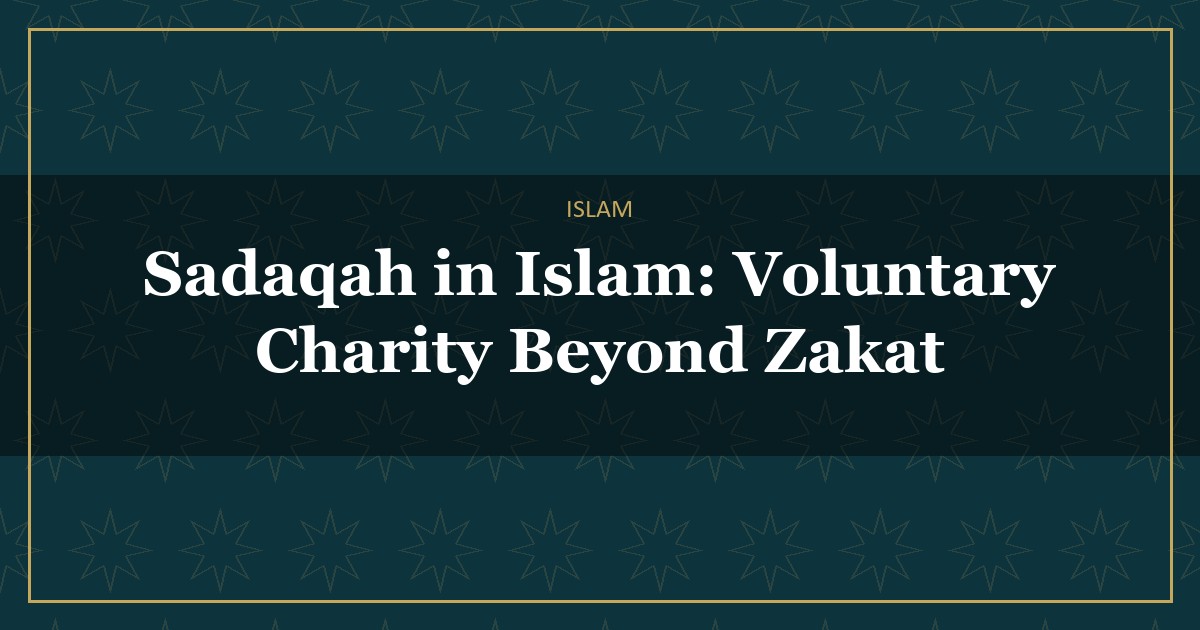 Sadaqah in Islam