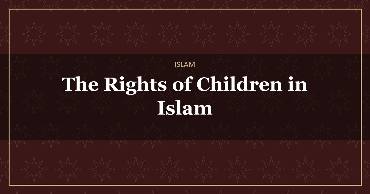 rights of children in Islam