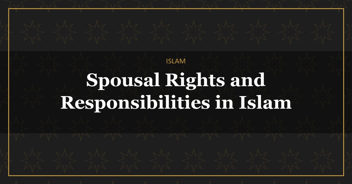 spousal rights in Islam