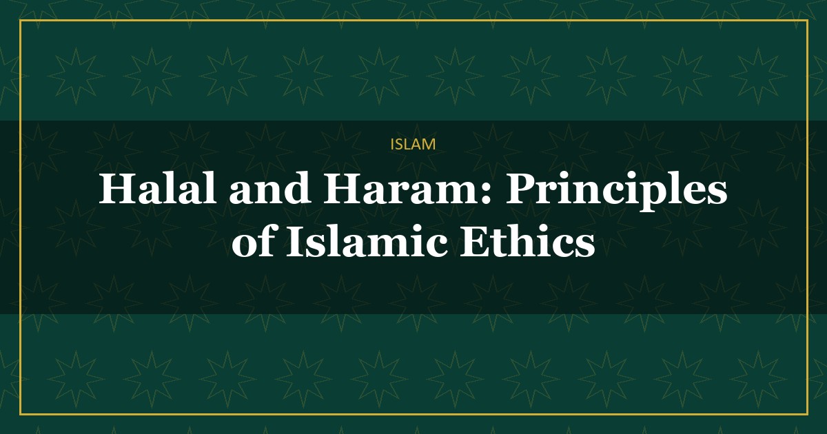 halal and haram in Islam