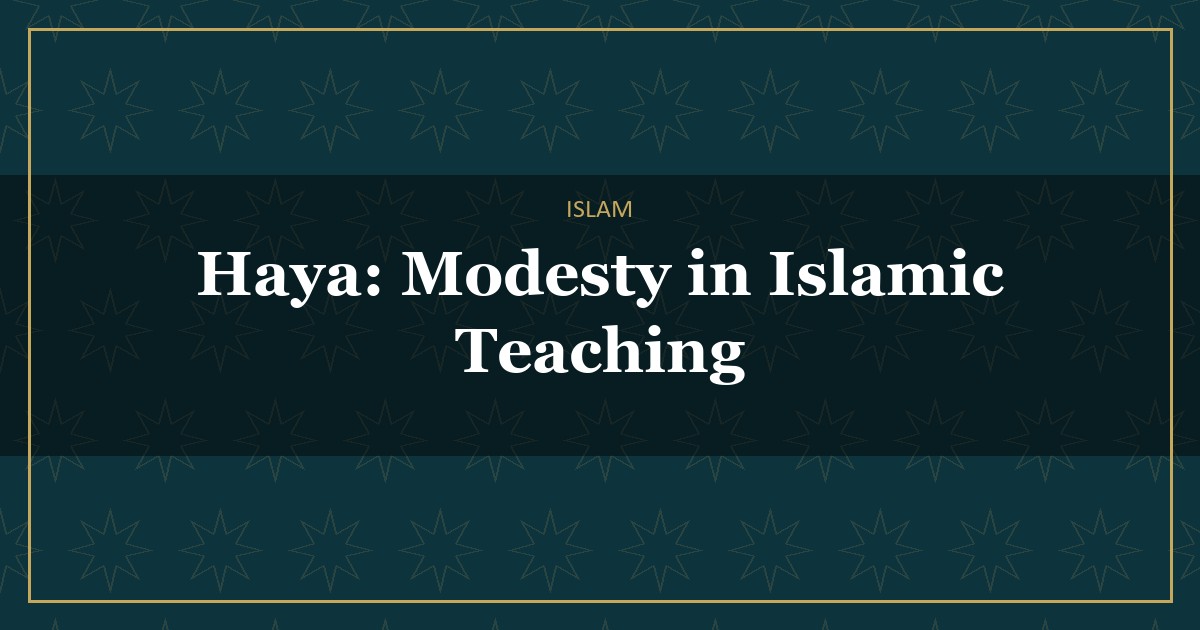 Haya in Islam