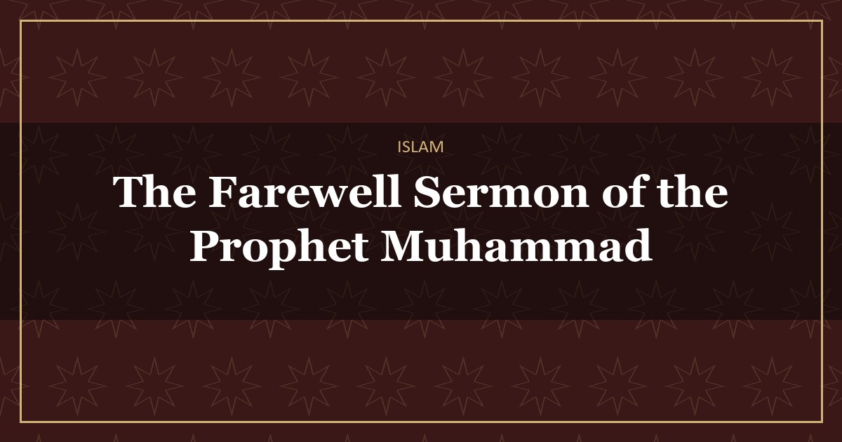 the Farewell Sermon